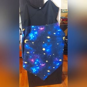 Galaxy print flowy dress